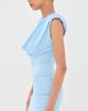 WARDROBE.NYC WARDROBE. NYC Matte Draped Mini Dress Sky - 4