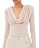 WARDROBE.NYC WARDROBE. NYC Matte Draped Top Greige - 1