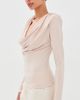 WARDROBE.NYC WARDROBE. NYC Matte Draped Top Greige - 4