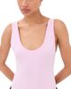 WARDROBE.NYC WARDROBE. NYC Opaque Scoop Bodysuit Baby Pink - 1