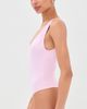 WARDROBE.NYC WARDROBE. NYC Opaque Scoop Bodysuit Baby Pink - 5