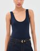 WARDROBE.NYC WARDROBE. NYC Opaque Scoop Bodysuit Navy - 2
