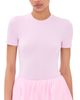 WARDROBE.NYC WARDROBE. NYC Opaque Tee Bodysuit Baby Pink - 1