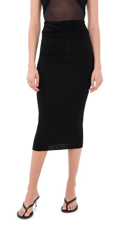 WARDROBE.NYC WARDROBE. NYC Translucent Midi Skirt Black