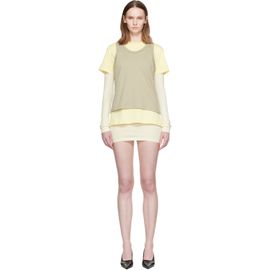 WARDROBE.NYC WARDROBE.NYC Beige & Yellow Layered Minidress Set