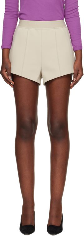WARDROBE.NYC WARDROBE.NYC Beige Bonded Shorts