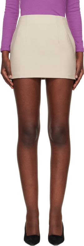 WARDROBE.NYC WARDROBE.NYC Beige Contour Miniskirt