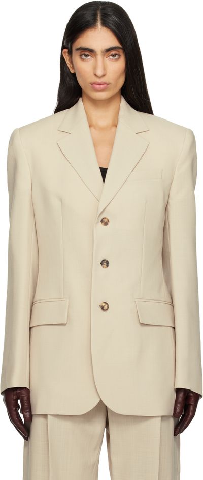 WARDROBE.NYC WARDROBE.NYC Beige Light Longline Blazer