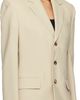 WARDROBE.NYC WARDROBE.NYC Beige Light Longline Blazer - 2