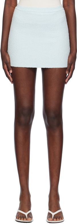 WARDROBE.NYC WARDROBE.NYC Blue Ribbed Miniskirt