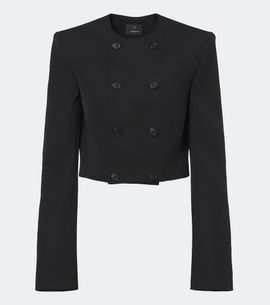 Wardrobe.NYC Wardrobe.NYC Cropped double-breasted virgin wool blazer