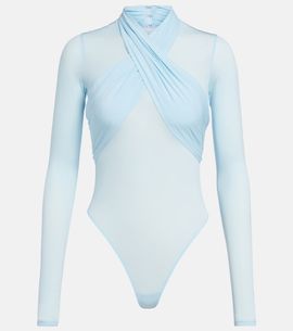 Wardrobe.NYC Wardrobe.NYC Draped sheer bodysuit