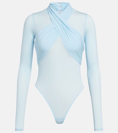 Wardrobe.NYC Wardrobe.NYC Draped sheer bodysuit