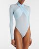 Wardrobe.NYC Wardrobe.NYC Draped sheer bodysuit - 3