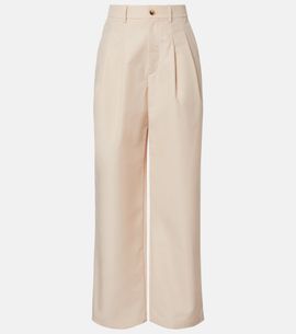 Wardrobe.NYC Wardrobe.NYC Pleated cotton-blend wide-leg pants