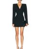 WARDROBE.NYC WARDROBE.NYC x Rosie Huntington-Whiteley V-Neck Mini Dress - 1