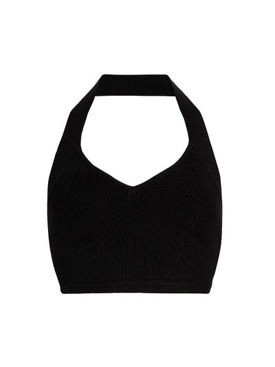 WARDROBE.NYC Women's Rib-Knit Halter Top