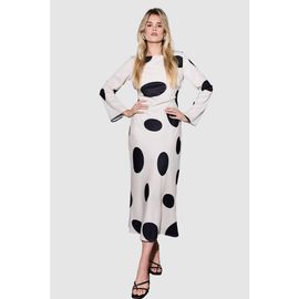 Warehouse Warehouse Polka Dot Scoop Back Maxi Dress