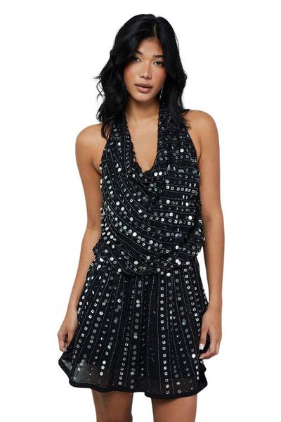 slim fit dress slacks US Warehouse] Red 1920s Sequined Keyhole Dress main image 1