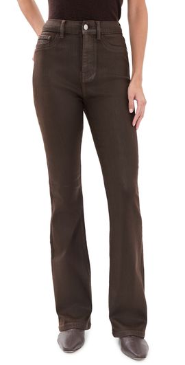 WARP + WEFT WARP + WEFT The Austin Stretch Coated Bootcut Jeans Coated Dark Roast