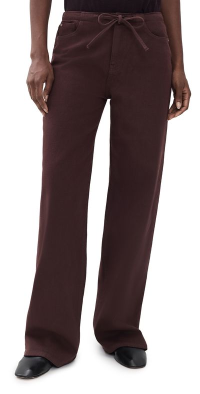 WARP + WEFT WARP + WEFT The Big Easy Wide Leg Jeans Garnet