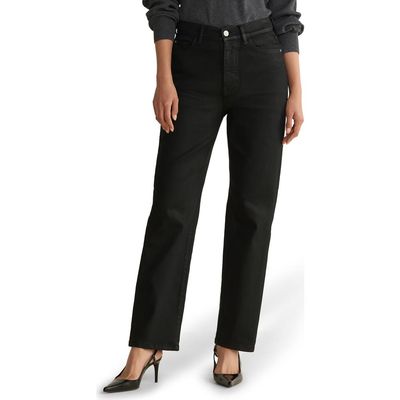 WARP+WEFT WARP+WEFT ASE Coated High Waist Straight Leg Jeans