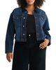 WARP+WEFT WARP+WEFT AVL Crop Denim Jacket with Corduroy Collar - 1
