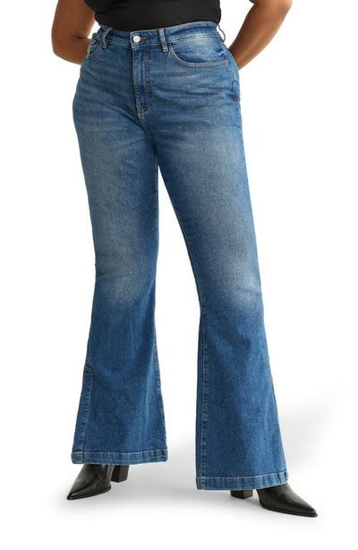 WARP+WEFT WARP+WEFT MIA Split Hem High Waist Flare Jeans