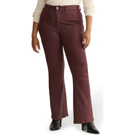WARP+WEFT WARP+WEFT NAO Coated High Waist Bootcut Jeans