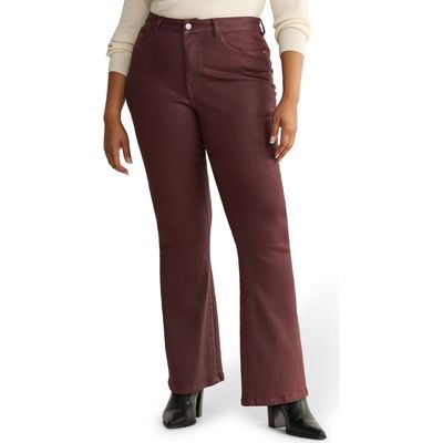 WARP+WEFT WARP+WEFT NAO Coated High Waist Bootcut Jeans