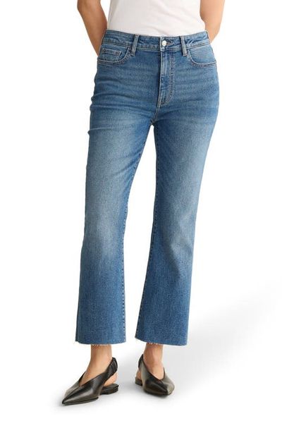 WARP+WEFT WARP+WEFT NAO Raw Hem High Waist Crop Bootcut Jeans