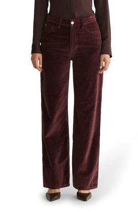 WARP+WEFT WARP+WEFT SAT '90s High Waist Relaxed Straight Leg Velvet Pants