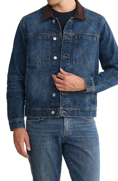 WARP+WEFT WARP+WEFT SEA Denim Jacket with Corduroy Collar