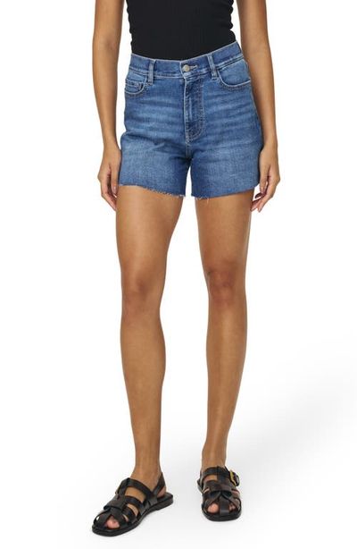 WARP+WEFT WARP+WEFT VVI Raw Hem High Waist Relaxed Fit Denim Shorts
