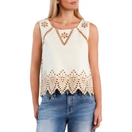 Wash Lab Denim Wash Lab Denim Alison Embroidered Eyelet Top