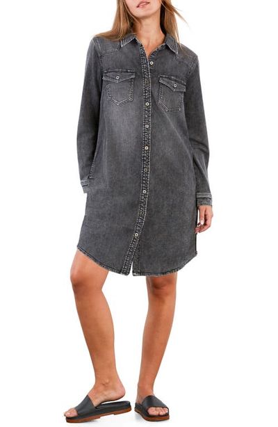 Wash Lab Denim Wash Lab Denim Amanda Long Sleeve Denim Shirtdress