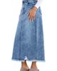 Wash Lab Denim Wash Lab Denim Demolition Frayed Denim Skirt - 2