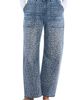 Wash Lab Denim Wash Lab Denim High Waist Animal Print Barrel Leg Jeans - 1