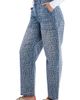 Wash Lab Denim Wash Lab Denim High Waist Animal Print Barrel Leg Jeans - 3