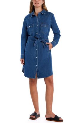 Wash Lab Denim Wash Lab Denim Marie Belted Denim Shirtdress