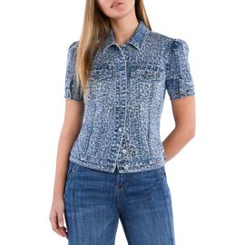 Wash Lab Denim Wash Lab Denim Puff Sleeve Denim Jacket