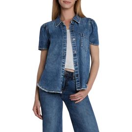 Wash Lab Denim Wash Lab Denim Puff Sleeve Denim Shirt
