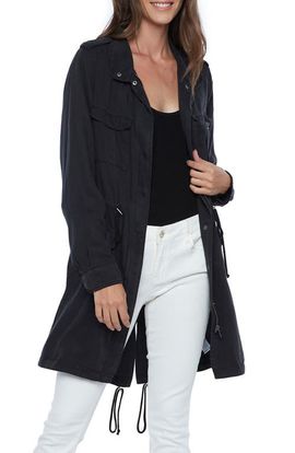 Wash Lab Denim Wash Lab Denim Road Trim Split Hem Zip-Up Jacket