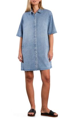 Wash Lab Denim Wash Lab Denim Wanderbloom Denim Shirtdress