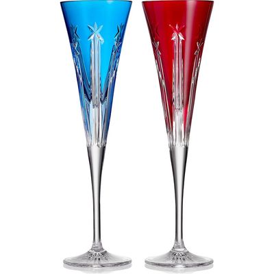 Waterford Waterford Colored Crystal Champagne Flutes, Set of 2