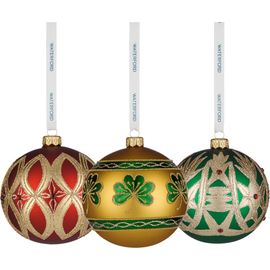 Waterford Waterford Holiday Heirlooms Set of 3 Ornaments 