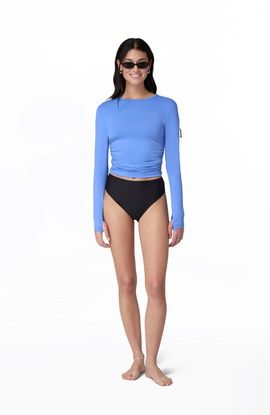 Watskin Watskin Poppy Longsleeve Tee With Side Ruching