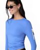 Watskin Watskin Poppy Longsleeve Tee With Side Ruching - 4
