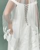 Watters 3D Floral Trim Fingertip Veil - 3