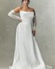 Watters Aster Strapless Satin Lace Wedding Gown - 4